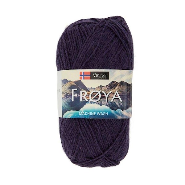 Viking of Norway Froya Garn Ullmix 50g Mörklila 292