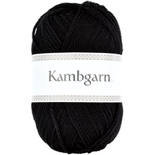 Kambgarn 50 g Black (0059) Istex