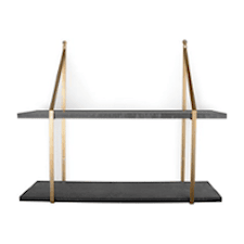 Form Living Vägghylla Alicia mellan 60x16x50,5 cm guld/grå