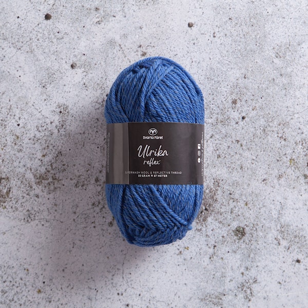 Ulrika Reflex Garn Ullmiks 50 g Jeansblå Järbo
