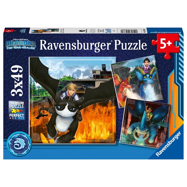 How To Train Your Dragons Pussel 3x49 bitar Ravensburger