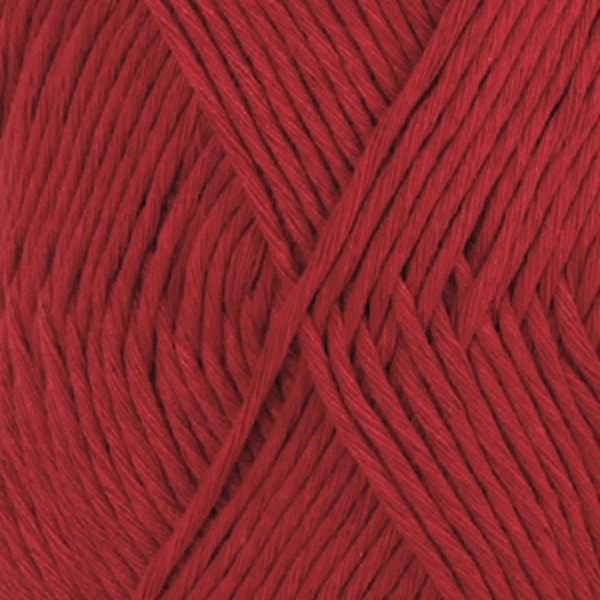 Drops, Cotton Light Uni Colour, Garn, Bomullmiks, 50 g, Mørk rød 17