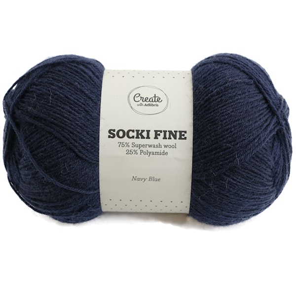Adlibris Socki Fine 100g Navy Blue A032
