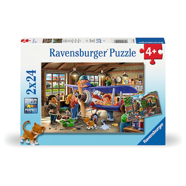 Airplane & Train Repairs 2x24 Pussel bitar, Ravensburger
