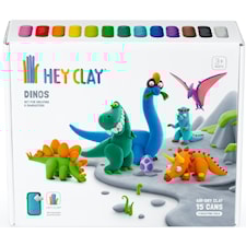 Modellera Dinos 15-pack lufttorkande Hey Clay