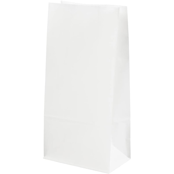 Papirpose, H: 22.5 cm, str. 6,5x11 cm, 50 g, hvit, 10 stk./ 1 pk.