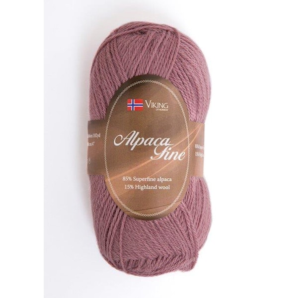 Viking of Norway Alpaca Fine Garn Alpackamix 50 g Grålila 662