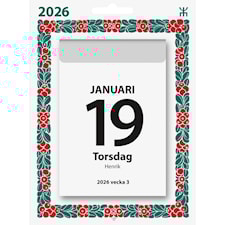 Kalender 2026 Väggplån Dagblock Lingonkrans Almanacksförlaget