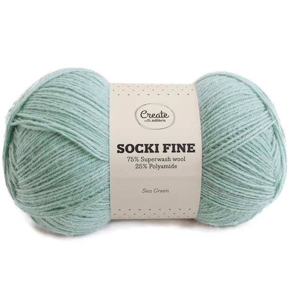 Adlibris Socki Fine 100g Sea Green A031