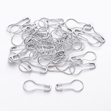 Metalliset silmukkamerkit, 80 kpl, hopea