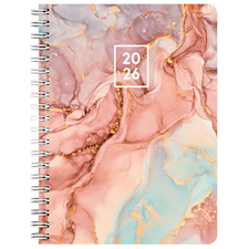 Kalender 2026 A6 Pastel Marble Almanacksförlaget