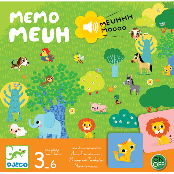 Spel Memory Mu Memospel med Ljud och Djur Djeco