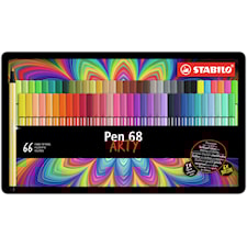 Pen 68 Fiberpenna Arty i metalletui 66-pack STABILO