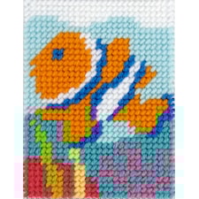 Broderikit Clownfisk 13x18 cm DMC