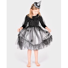 Naamiaismekko Witch tarvikkeineen 122-128 cl (6-8 vuotta)