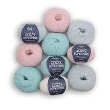 Adlibris Alpaca Superfine Garn 50g Sorbet 10-pack