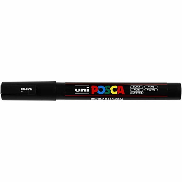 Tusj Uni Posca PC-3M Fine 0,9-1,3mm 24 Black