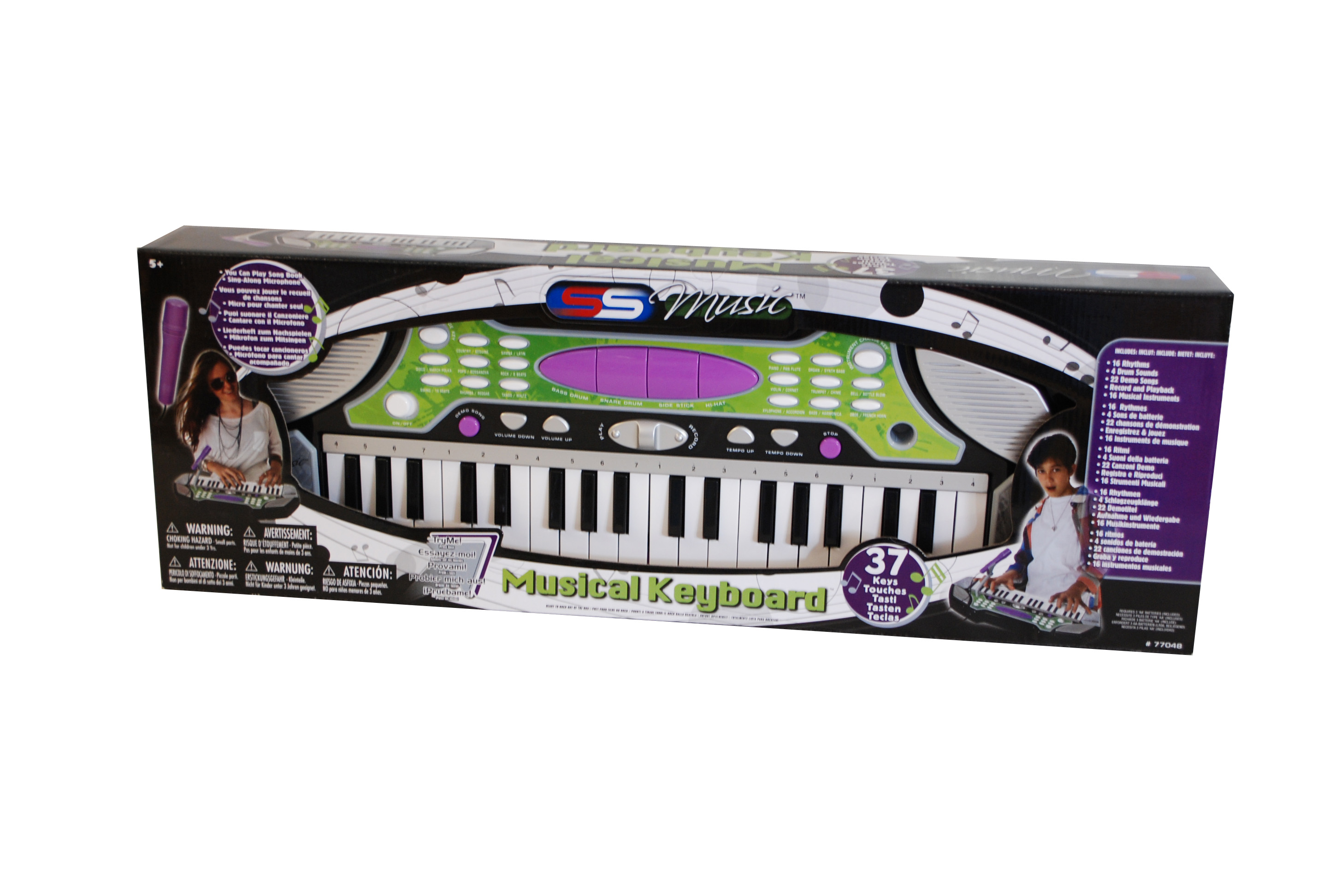 Keyboard, 37 tangenter, (musta), Supersonic
