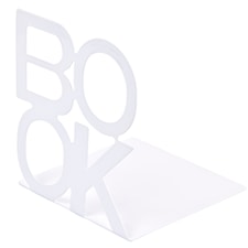 Bokstöd BOOK vitt, 2-pack