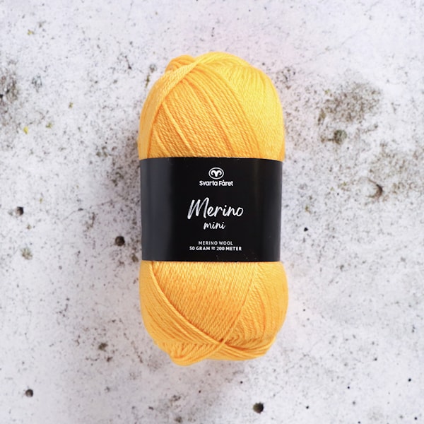 Merino Mini 50g Capri Sun (16) Svarta Fåret