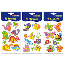 Klistremerker Skumgummi Fisker, Sommerfugler og Dinosaurier