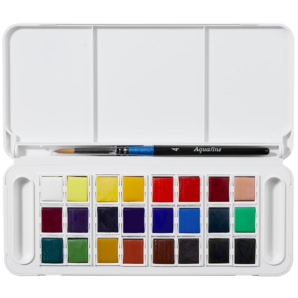 Aquafine Akvarel Travel Set 24 farver + 1 pensel