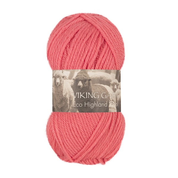 Highland Eco Wool Garn 50 g Korall 264 Viking Garn