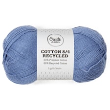 Cotton 8/4 Garn 100 g Recycled Light Denim  A130 Adlibris