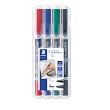 Permanent Tusj Lumocolor Duo 4-pack Staedtler