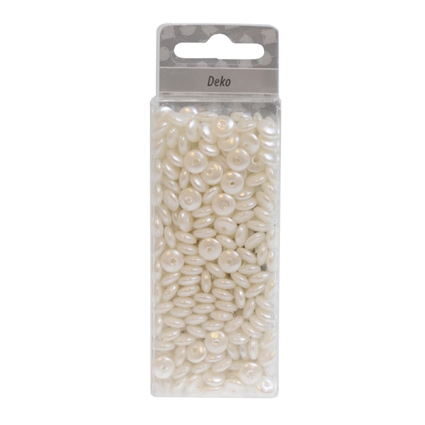 Plastpärlor 8 mm 34 g Pärlemor