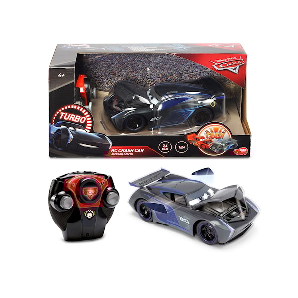 Jackson Storm Radiostyrd Bil RC Crazy Crash Disney Cars 3 Jackson Storm Radiostyrd Bil RC Crazy Crash Disney Cars 3