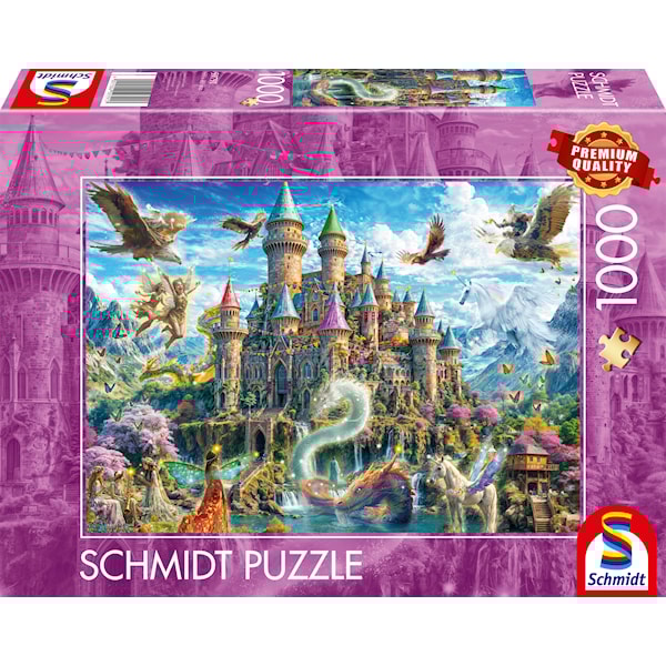 Puslespill Fairytale castle in the Land of Imagination 1000 brikker, Schmidt
