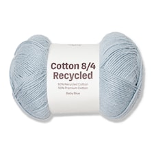 Cotton 8/4 Garn 100 g Recyceld Baby Blue A178 Adlibris