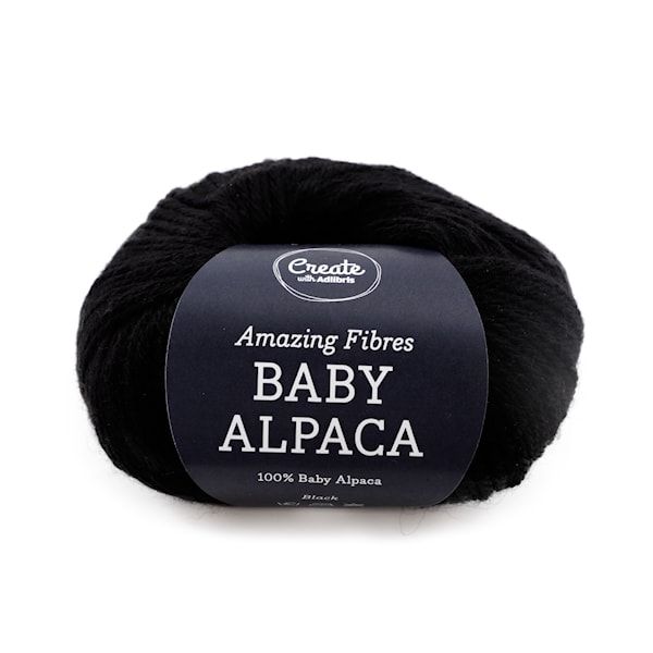 Adlibris Baby Alpaca 50g Black A234