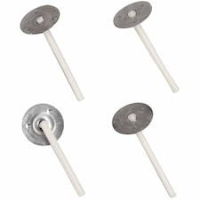 Veker for lys i beholder, Egnet for beholdere med diameter 20-65 mm, L: 3,5 cm, tykkelse 2 mm, 100 stk./ 1 pk.