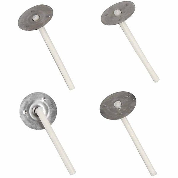Veker for lys i beholder, Egnet for beholdere med diameter 20-65 mm, L: 3,5 cm, tykkelse 2 mm, 100 stk./ 1 pk.