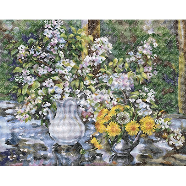 Broderisett blomster borddekking 40 x 31 cm RTO