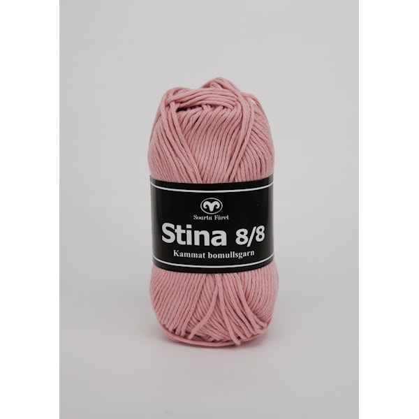 Stina 8/8 Garn Bomull 50 g gammelrosa 240 Svarta Fåret