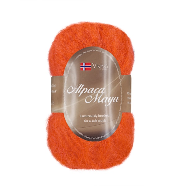 Alpaca Maya 50 g Oransje 751 Viking Garn