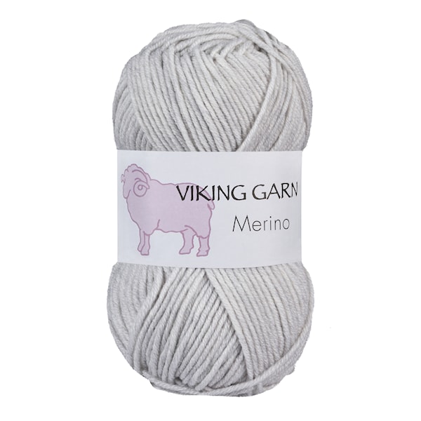 Viking Merino Garn 50 g Perlegrå 812 Viking Garn