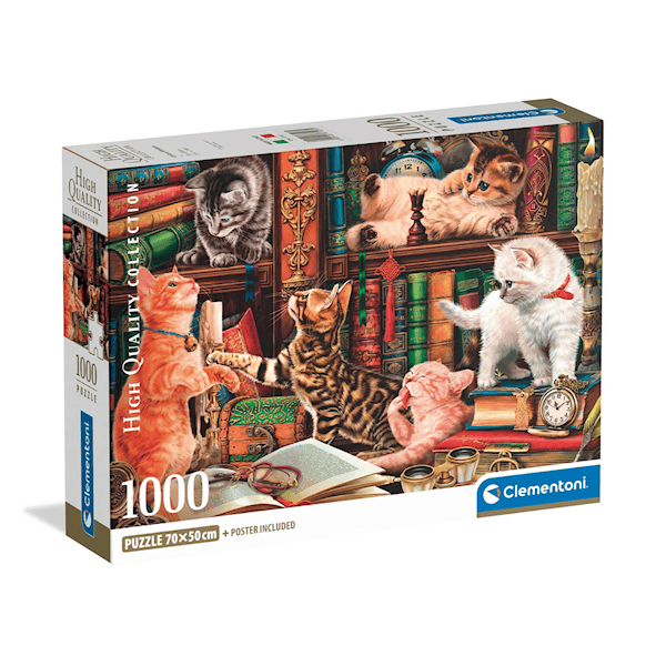 Curious Whiskers Pussel 1000 Bitar Clementoni