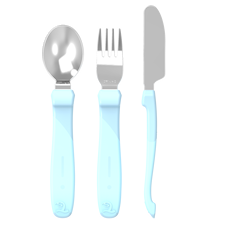 Twistshake Learn Cutlery Stainless Steel 12+m Pastel Blue