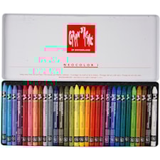 CARAN D’ACHE Neocolor 1, Pit. 10 cm, paksuus 8,5 mm, värilajitelma, 30 kpl/ 1 pkt