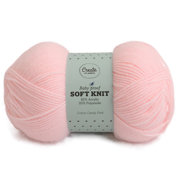 Adlibris Soft Knit 100g Cotton Candy Pink A340