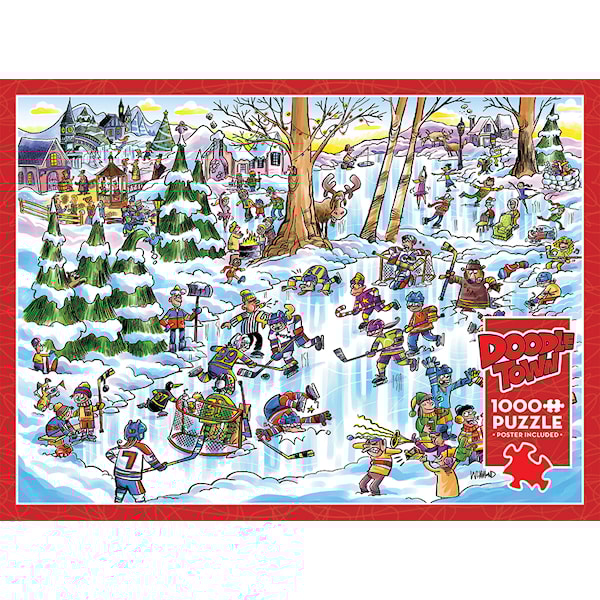 Puslespill DoodleTown: Hockey Town 1000 brikker, Cobble Hill