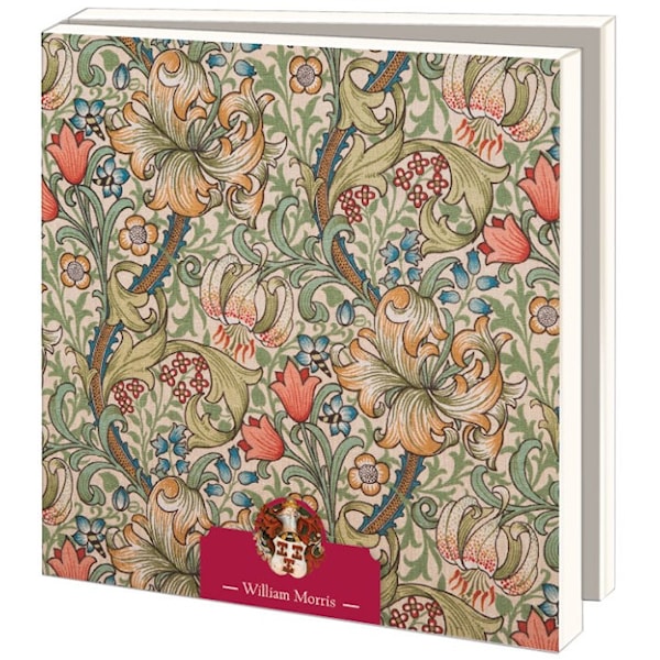 Vykort Dobbelt med konvolutt William Morris 10-pack Bekking & Blitz