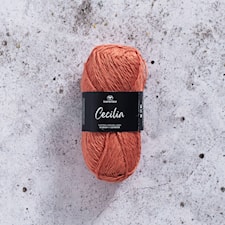 Cecilia Garn Lin- och bomullsmix 50 g rost 39 Svarta Fåret