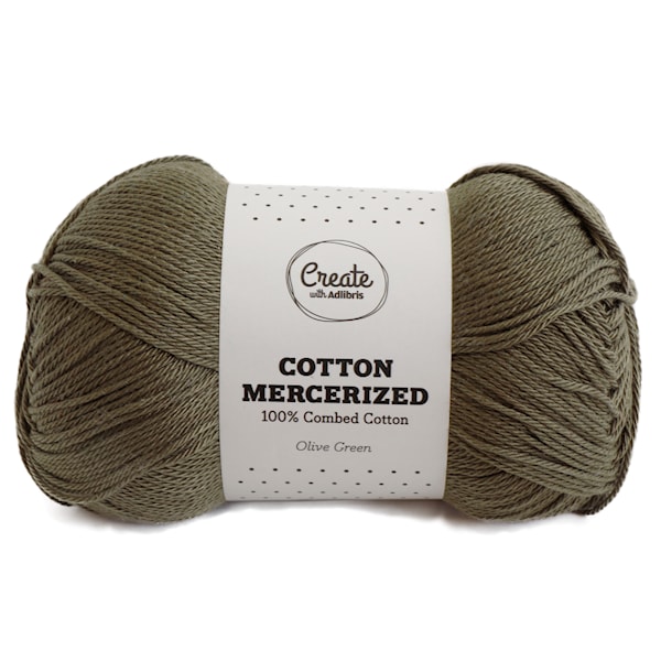 Adlibris Cotton Mercerized 100g Olive green A301
