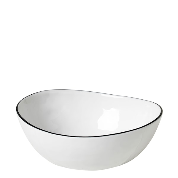 Broste Skål Salt 6x17x15.5 cm Vit med Svart Kant Broste Copenhagen Broste Skål Salt 6x17x15.5 cm Vit med Svart Kant Broste Copenhagen