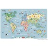 Veggkart over Verden med Magneter og Whiteboard